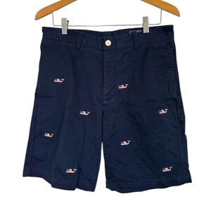 Vineyard Vines Club Short Embroidered American Flag Whale Logo Size 32